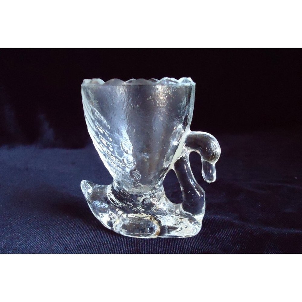 3 Vintage Egg Cups Hen Swan Egg Cup Glass Egg Cups - Picture 3 of 4
